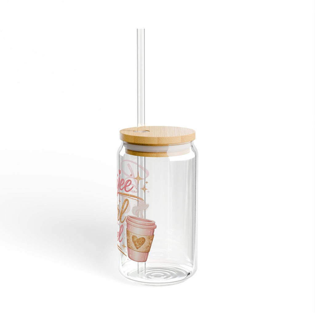 Bouijee Girl Fuel Glass Canister Tumbler with Straw – 16oz