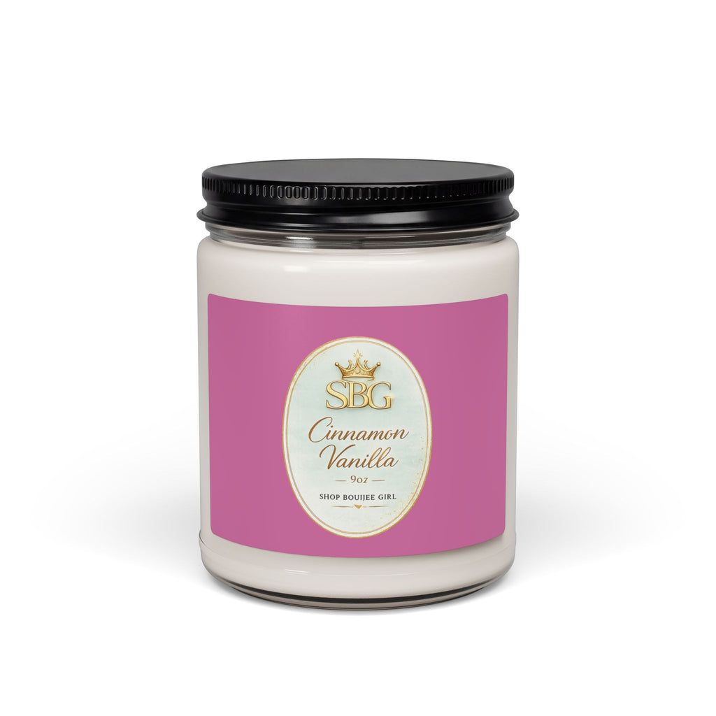 Cinnamon Vanilla Soy Candle — 9oz Scented Jar