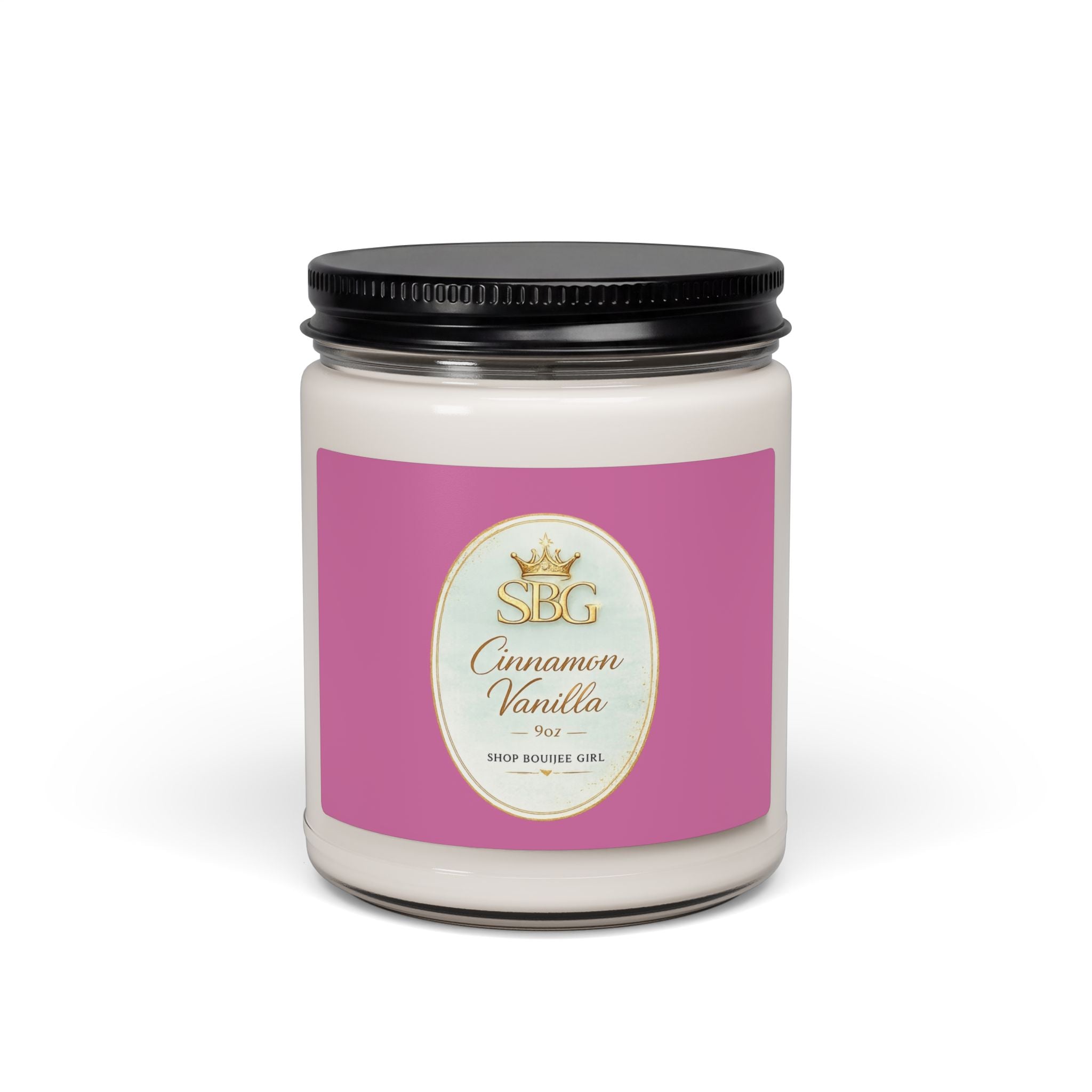Cinnamon Vanilla Soy Candle — 9oz Scented Jar