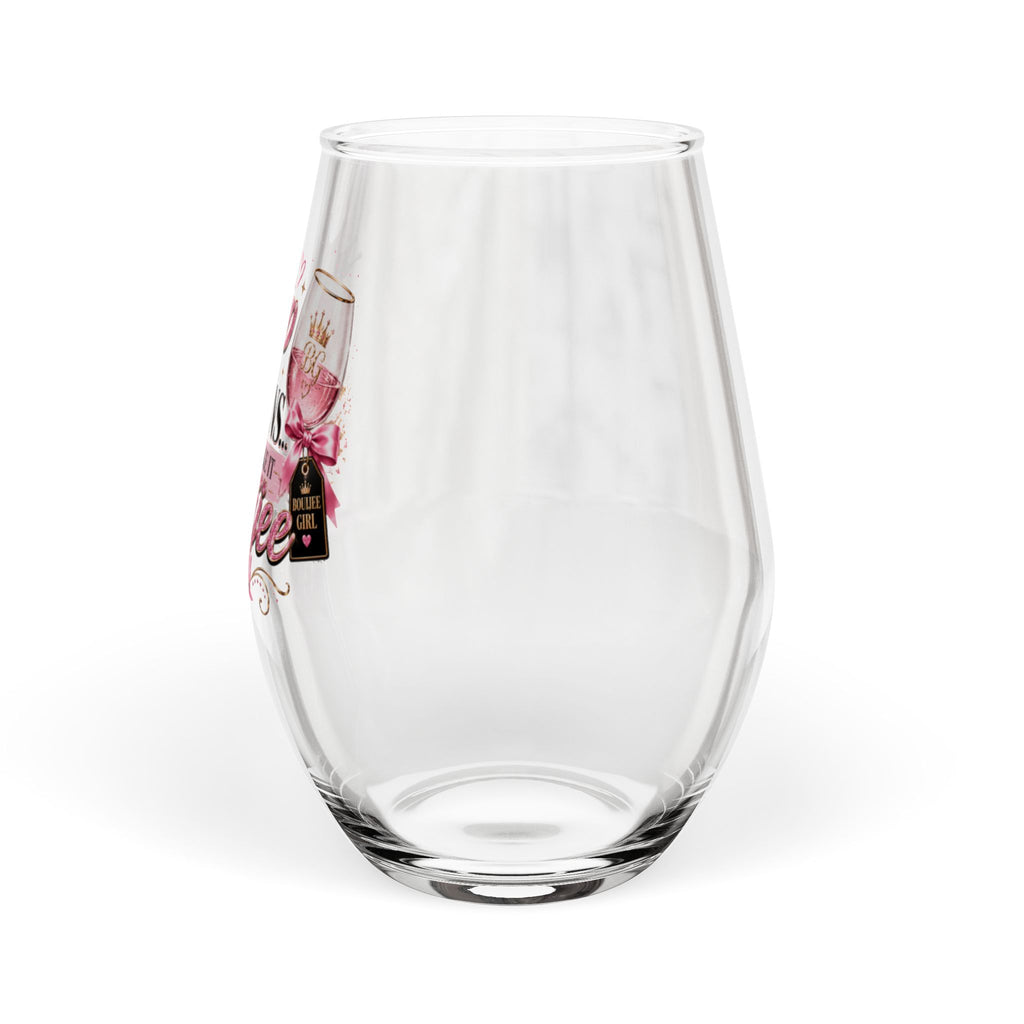 Sip Happens but Make it Bouijee Stemless Wine Glass