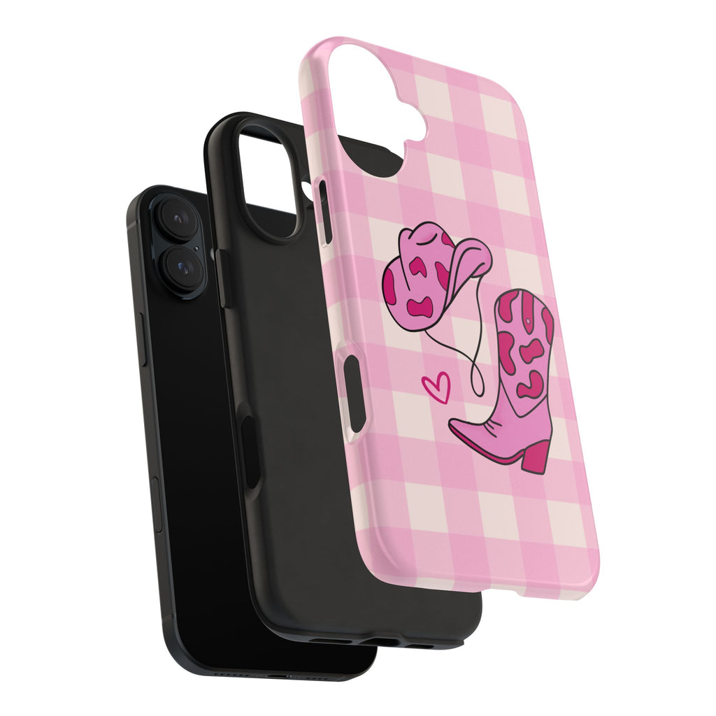 Pink Cowgirl Boots Phone Case