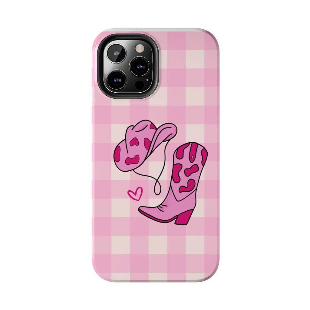 Pink Cowgirl Boots Phone Case