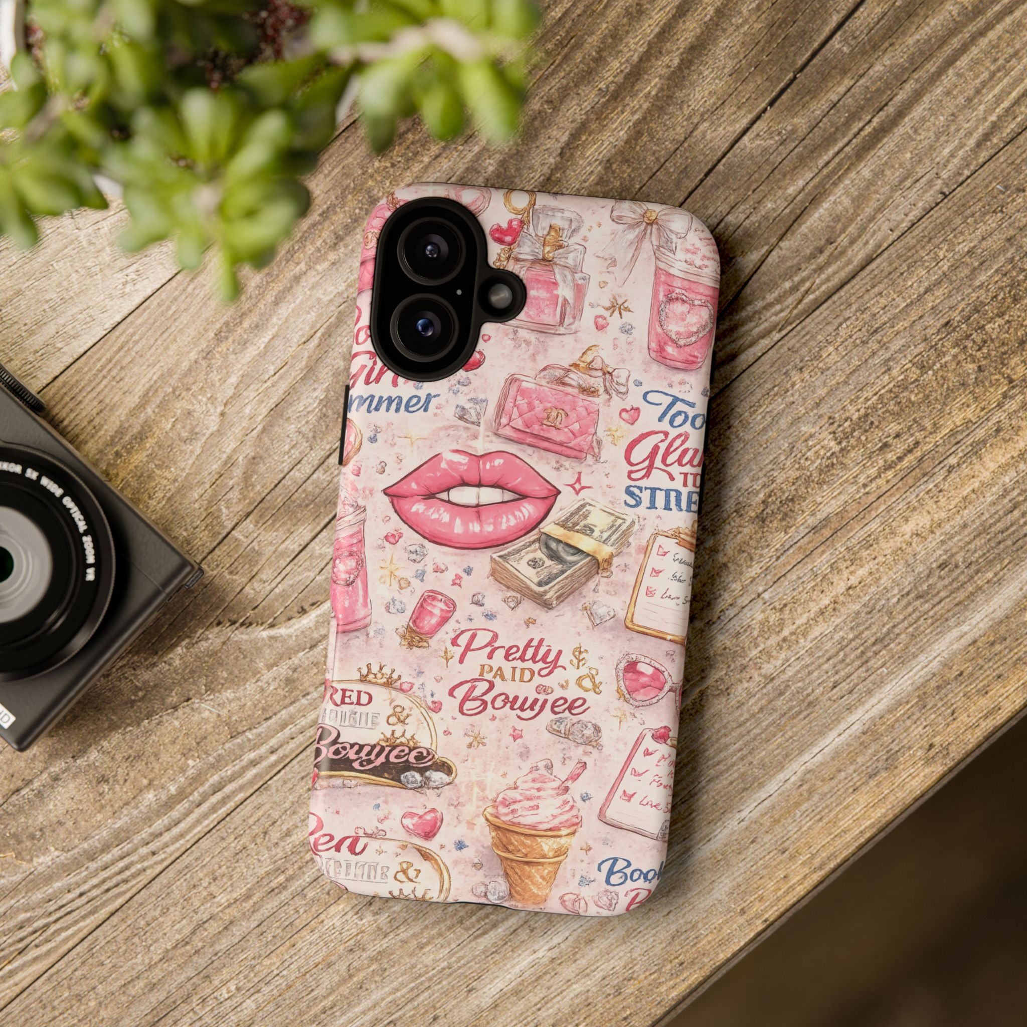 Pink Pretty and Boujee Junk Phone Case