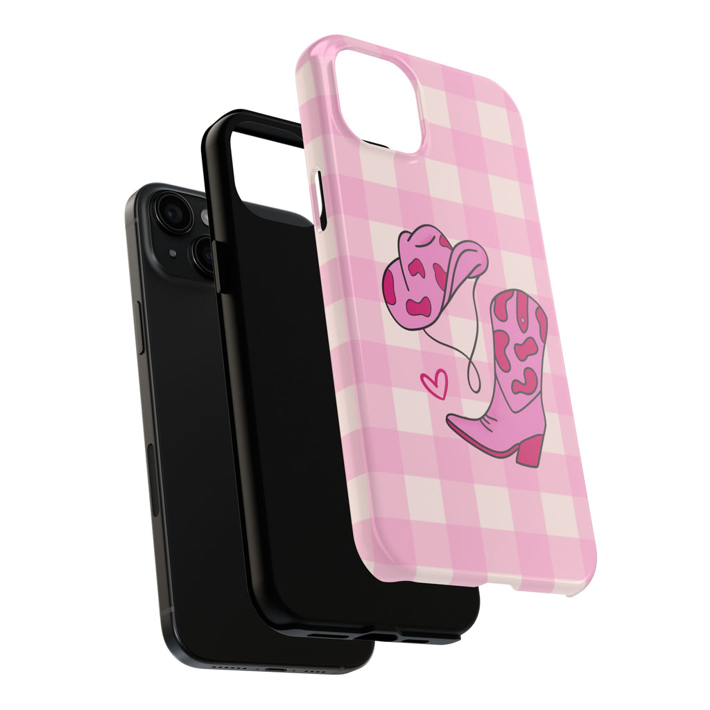 Pink Cowgirl Boots Phone Case