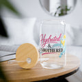 Hydrated & Unbothered 16oz Glass Can Tumbler with Straw