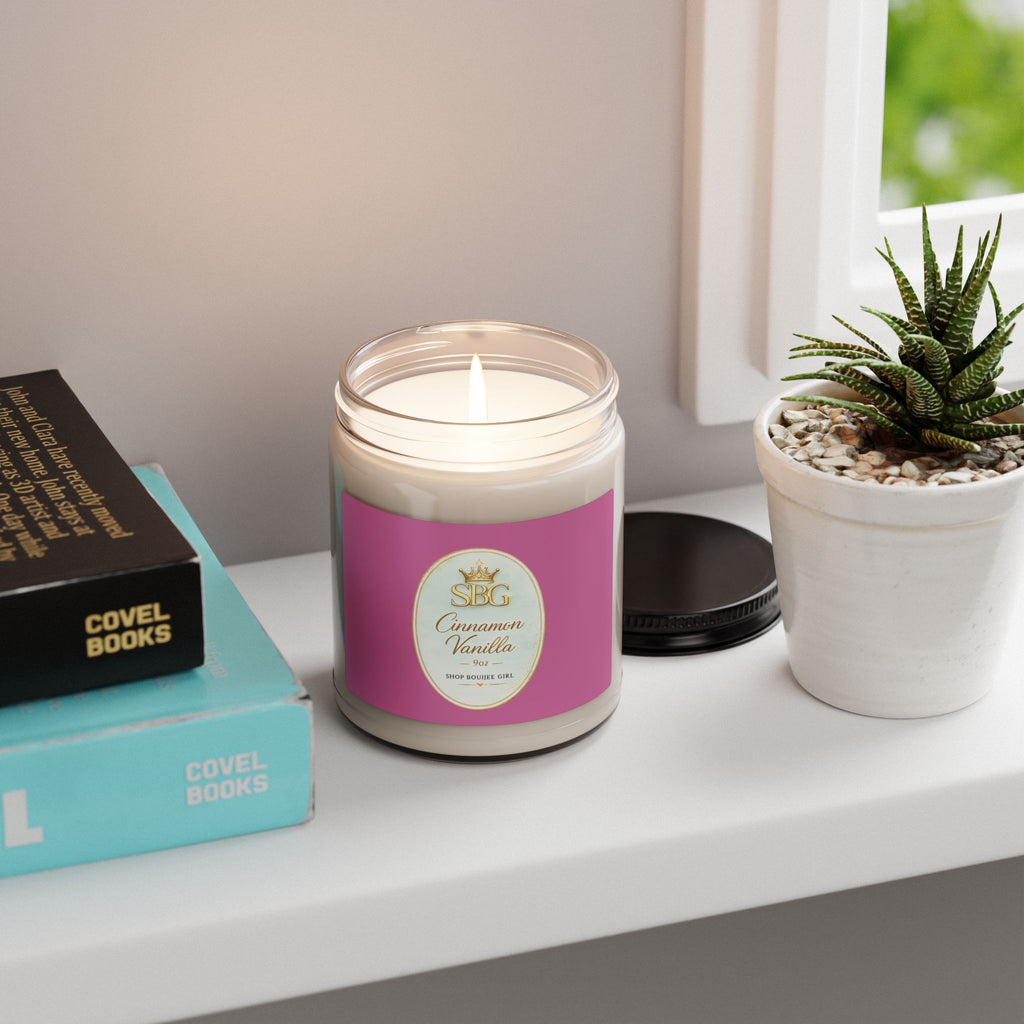 Cinnamon Vanilla Soy Candle — 9oz Scented Jar