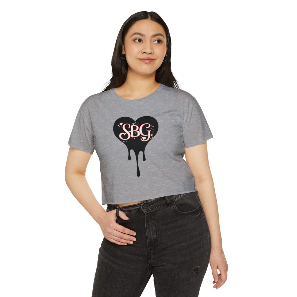 SBG Drip Heart Crop Top