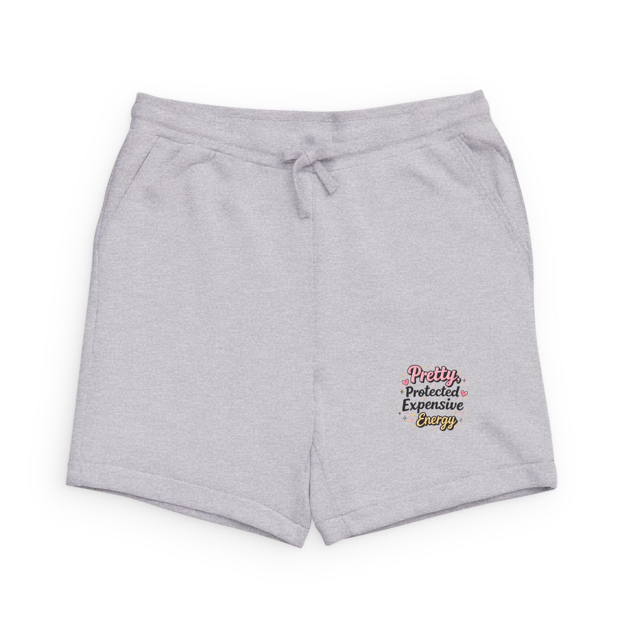 Cozy 'Pretty Protected Expensive' Embroidered Sweatshorts