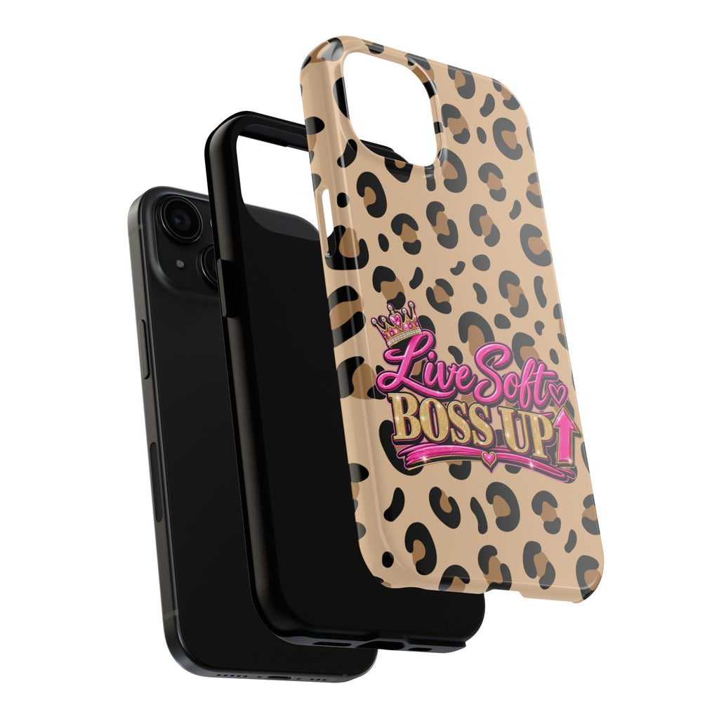 Live Soft Boss Up Leopard Phone Case