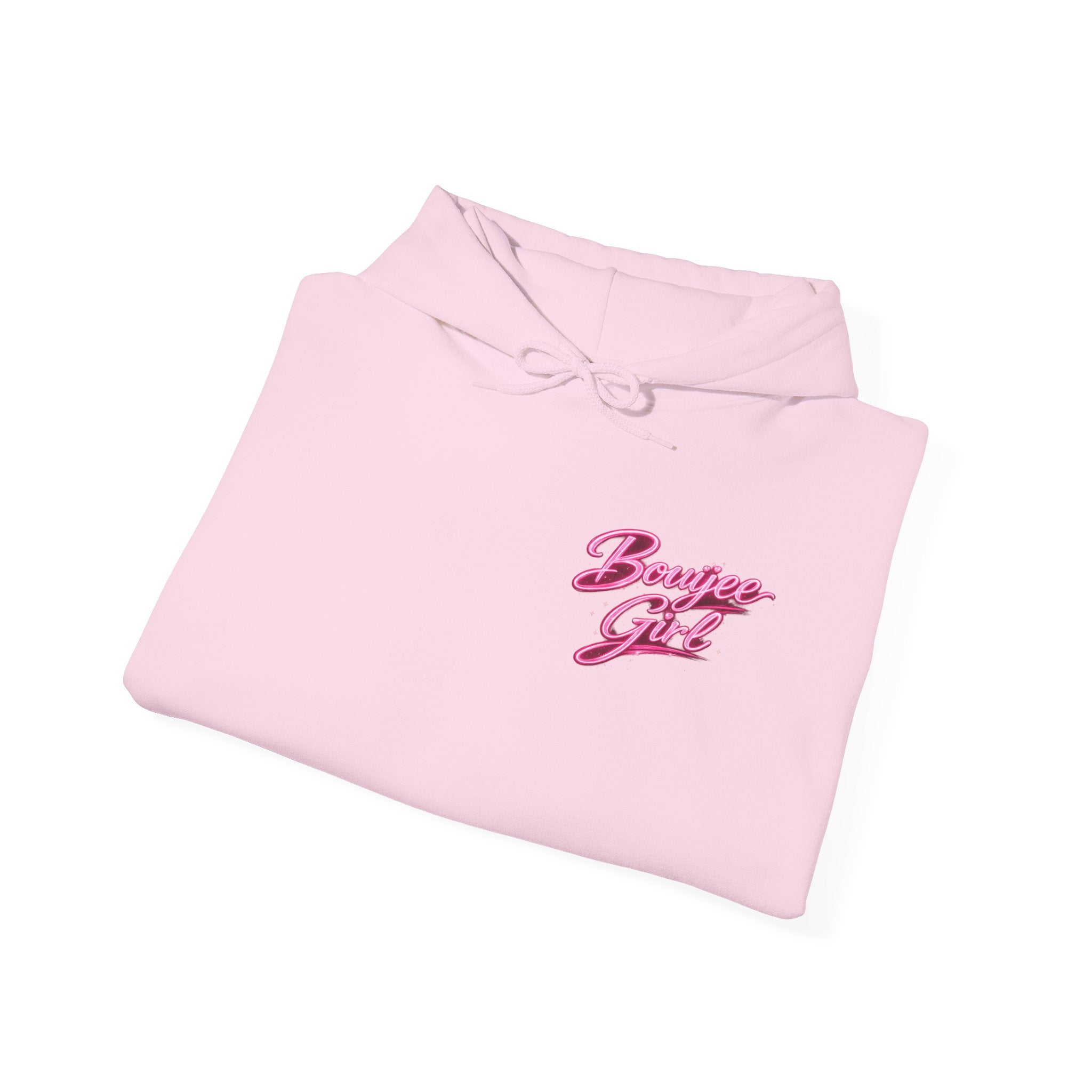 Bouijee Girl Pink Script Hoodie