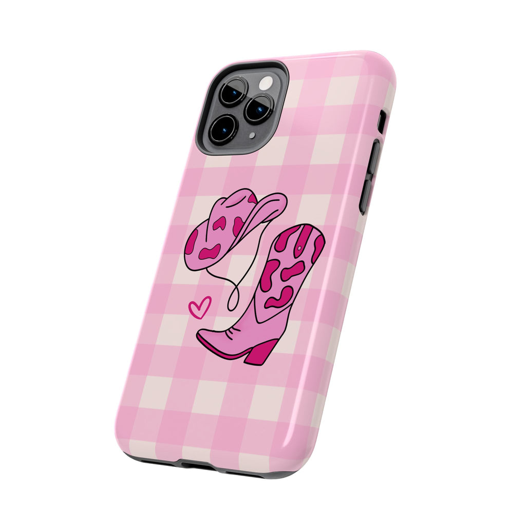 Pink Cowgirl Boots Phone Case