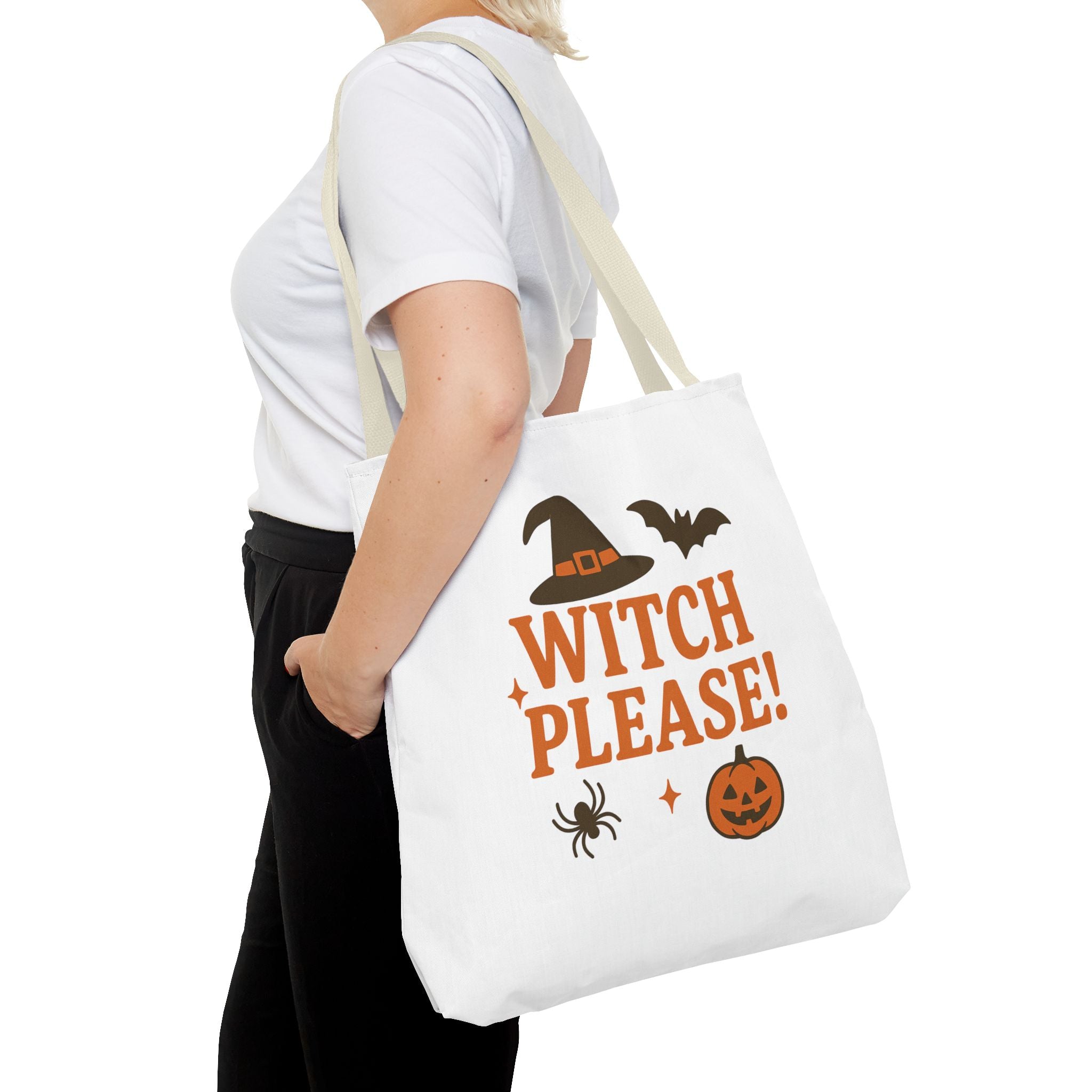 Witch Please, Trick or Treat Halloween Tote Bag