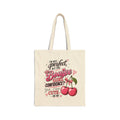 Tote Bag - "Boujee Girl" Cherry Confidence Canvas Tote