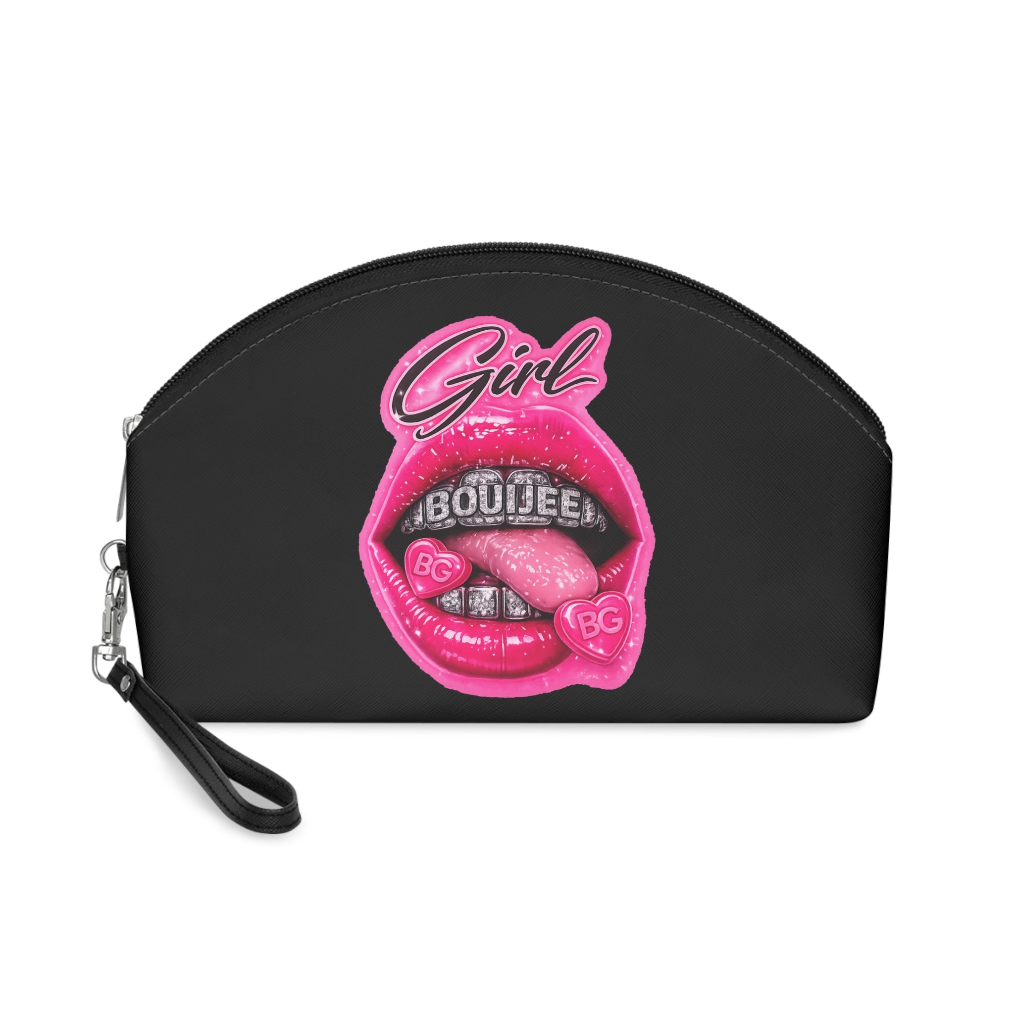 Bouijee Girl Lip Print Makeup Bag