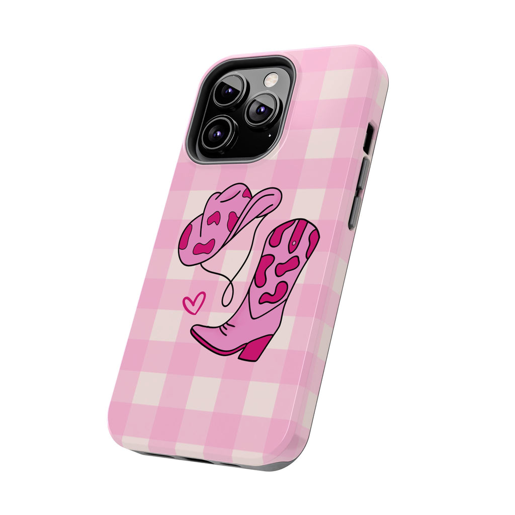 Pink Cowgirl Boots Phone Case