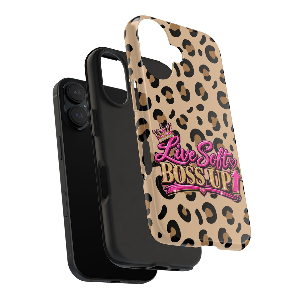 Live Soft Boss Up Leopard Phone Case