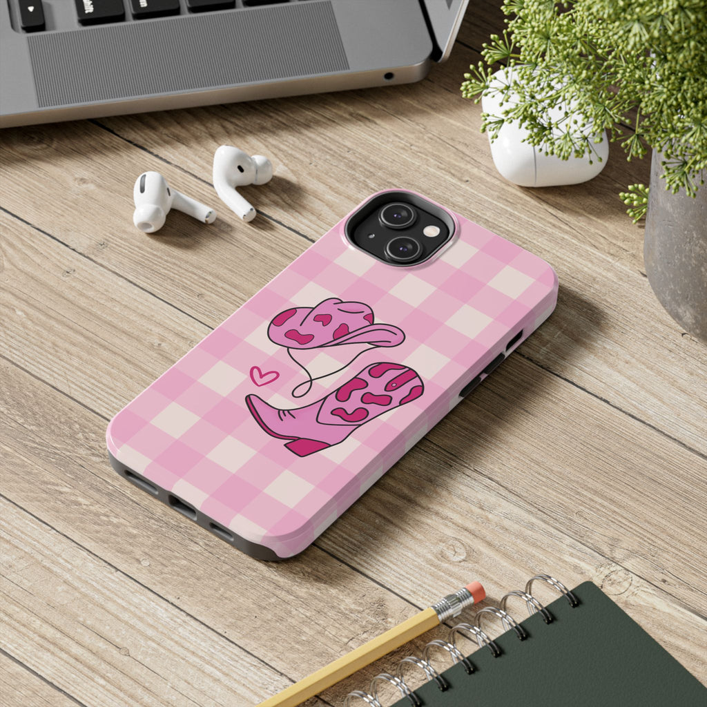 Pink Cowgirl Boots Phone Case