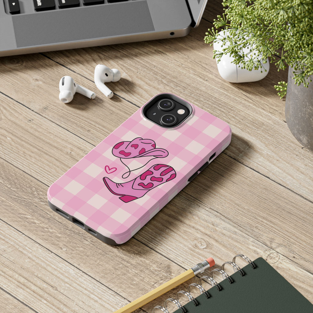 Pink Cowgirl Boots Phone Case