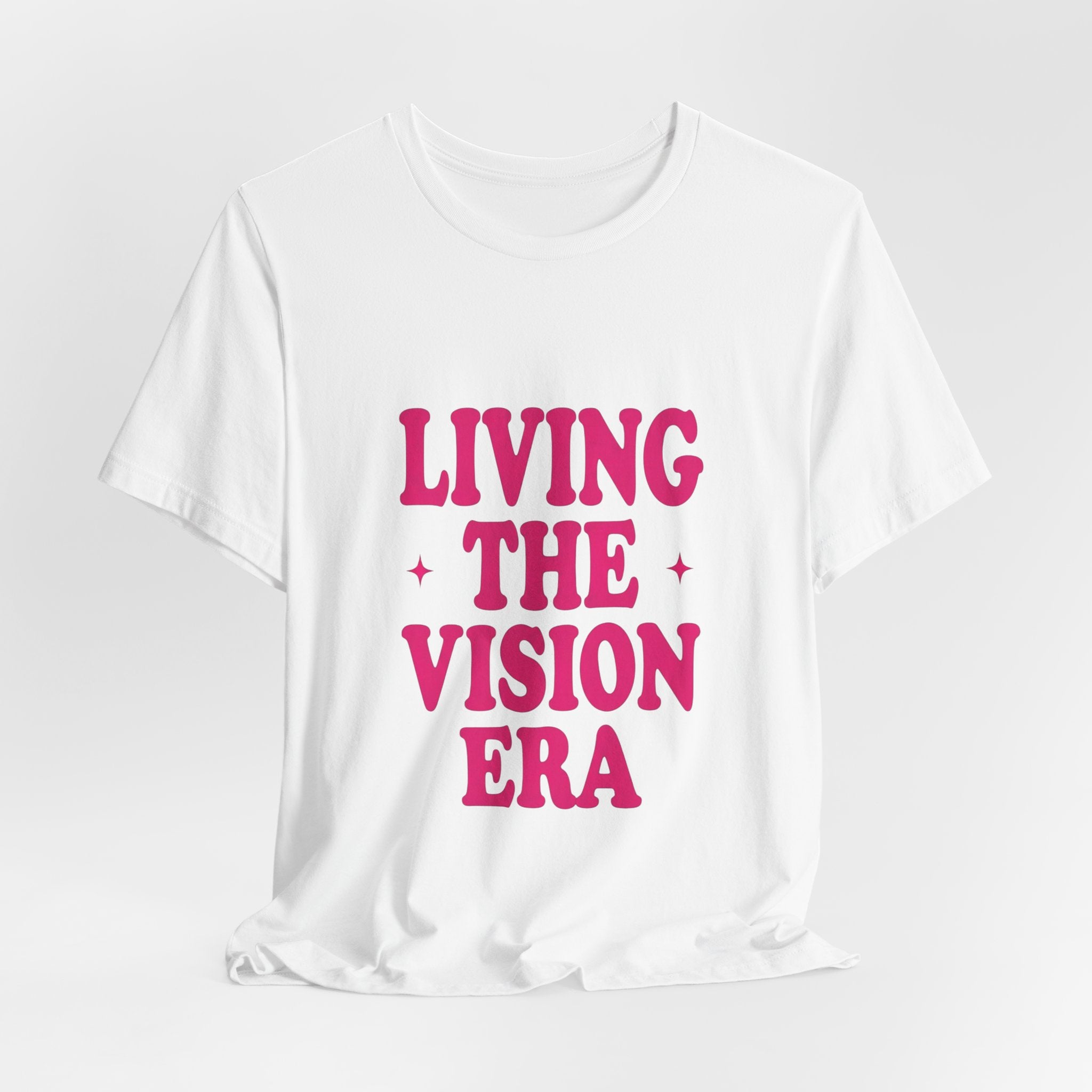 Living The Vision Era Tee | Y2K slogan, nostalgic typography