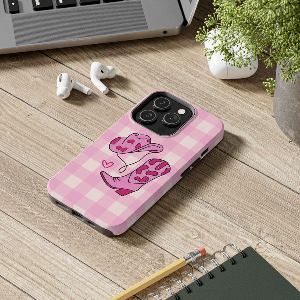 Pink Cowgirl Boots Phone Case