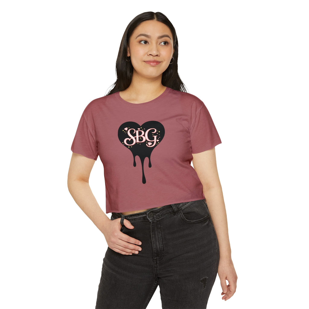 SBG Drip Heart Crop Top