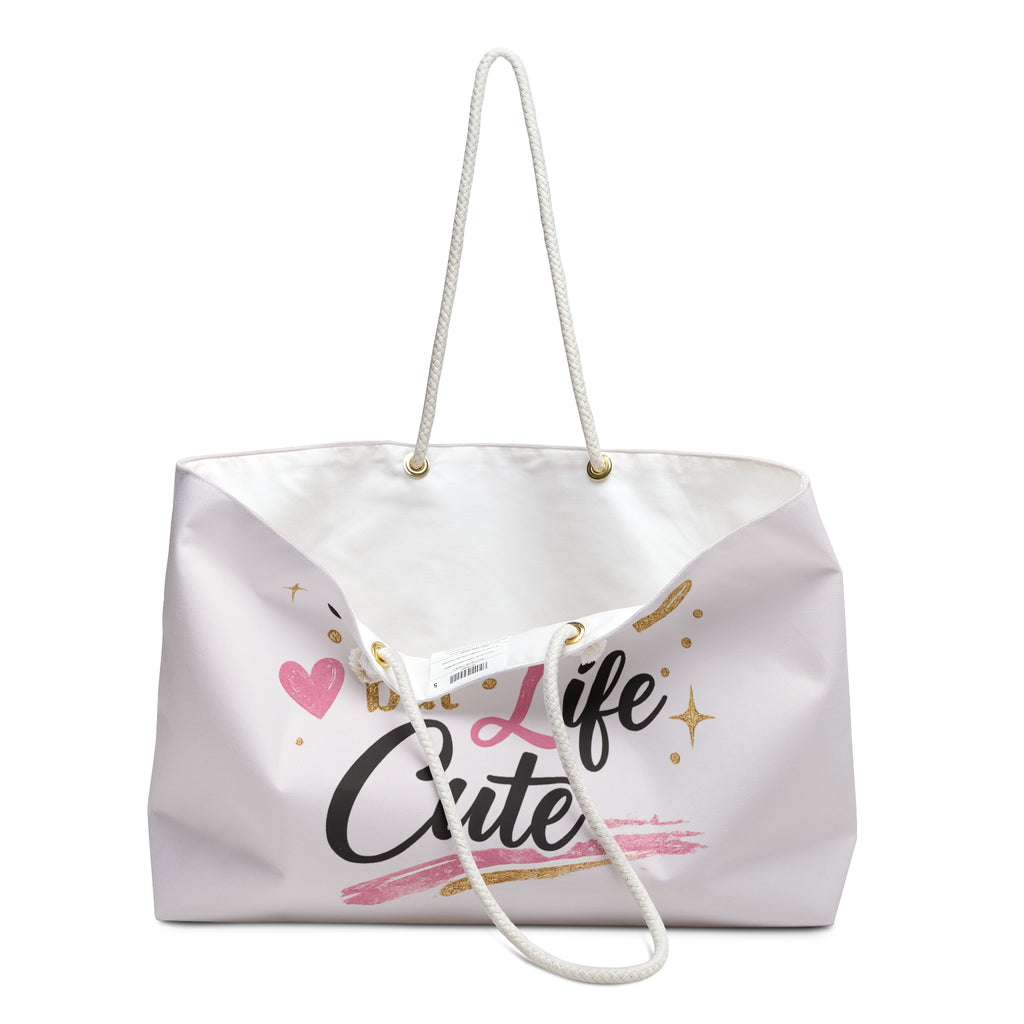 Mom Life but Cute Heart Travel Tote Bag