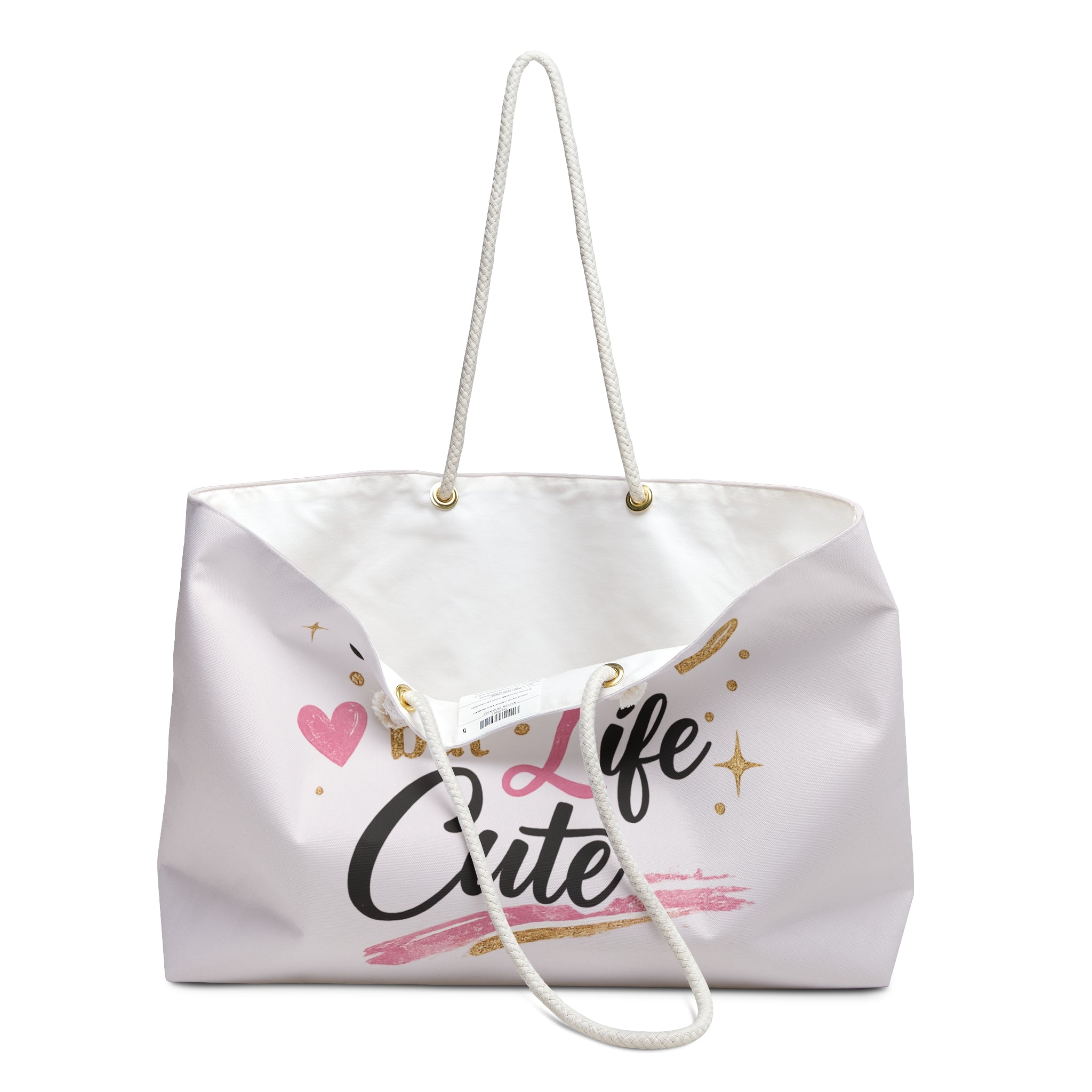 Mom Life but Cute Heart Travel Tote Bag