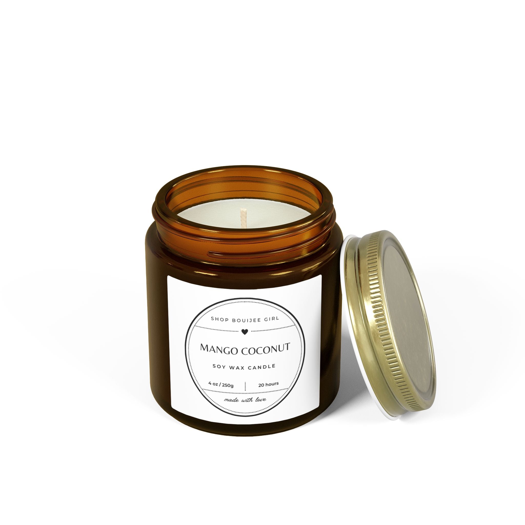 Mango Coconut Soy Candle — Coconut Apricot Scented Jar (4 oz & 9 oz)