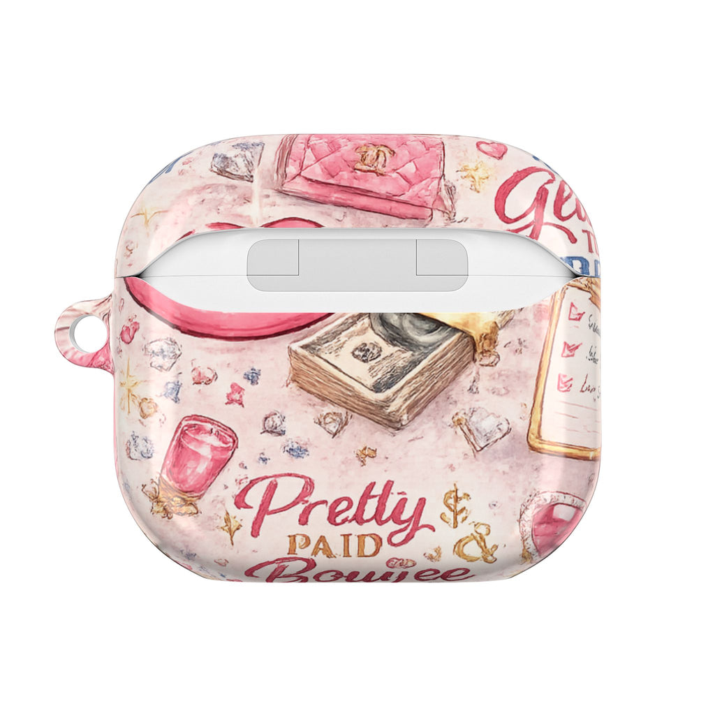 Pretty Paid Pink Glam Wallet & Lip AirPod Case