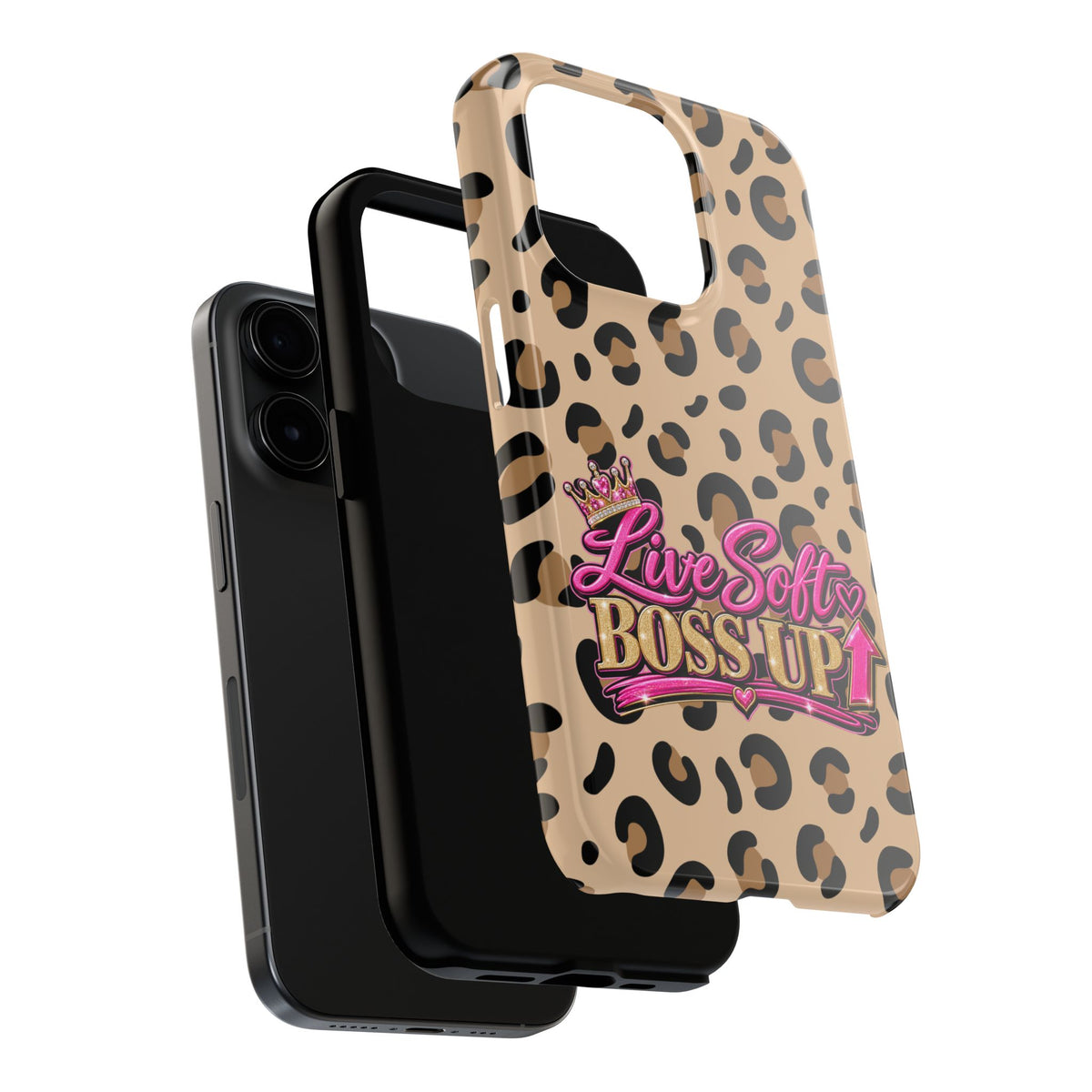 Live Soft Boss Up Leopard Phone Case