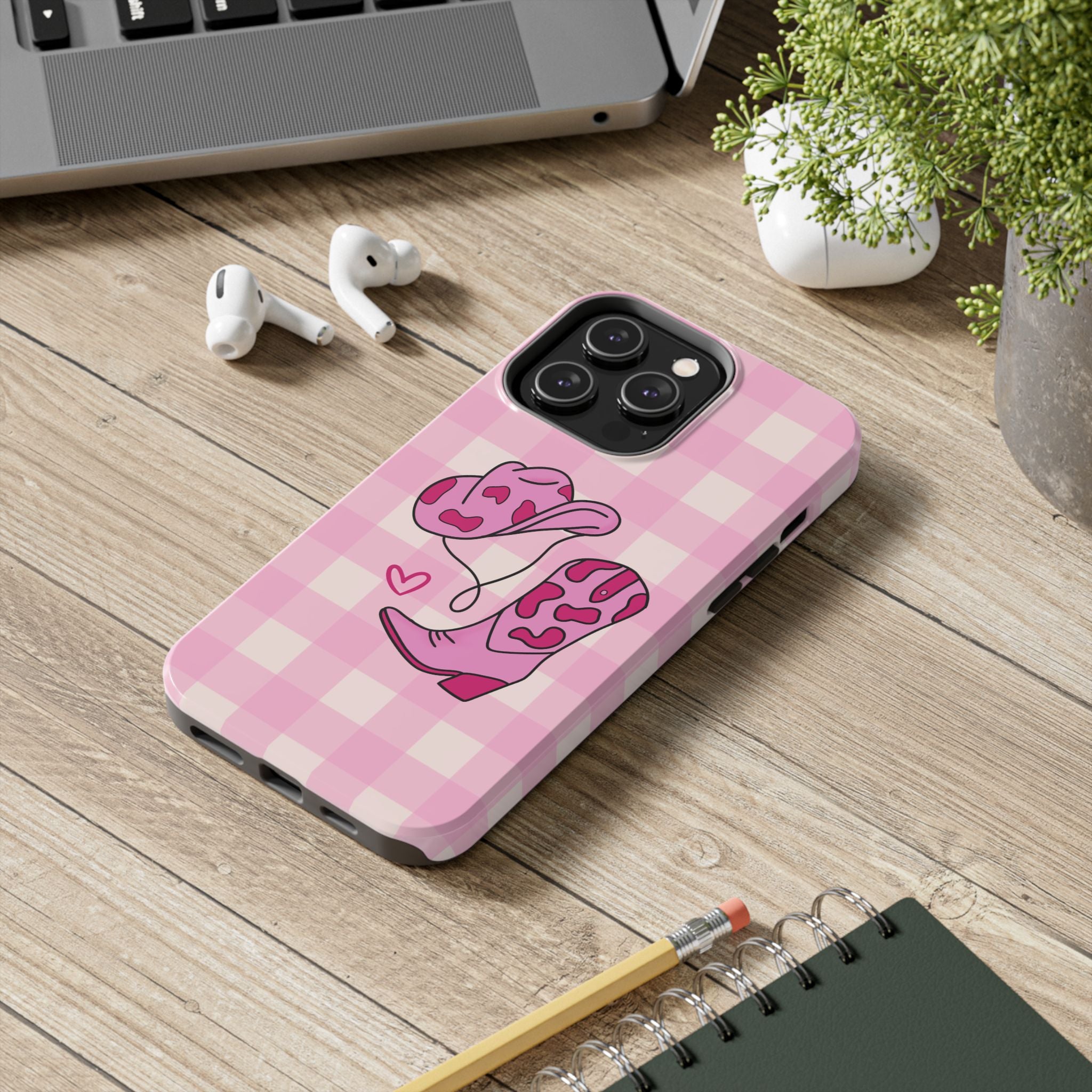 Pink Cowgirl Boots Phone Case