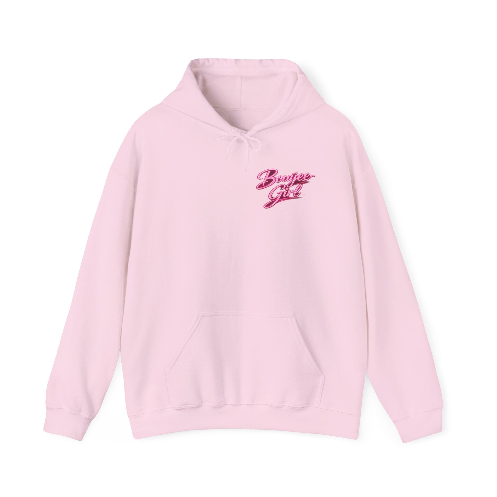 Bouijee Girl Pink Script Hoodie