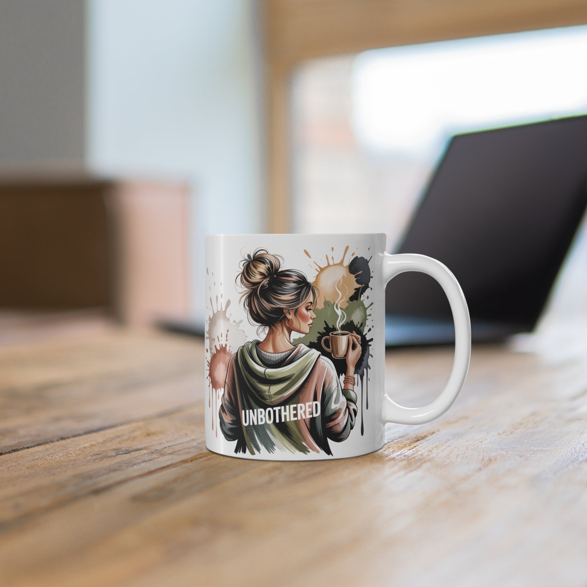 Unbothered Color Splash 11 oz Coffee Mug