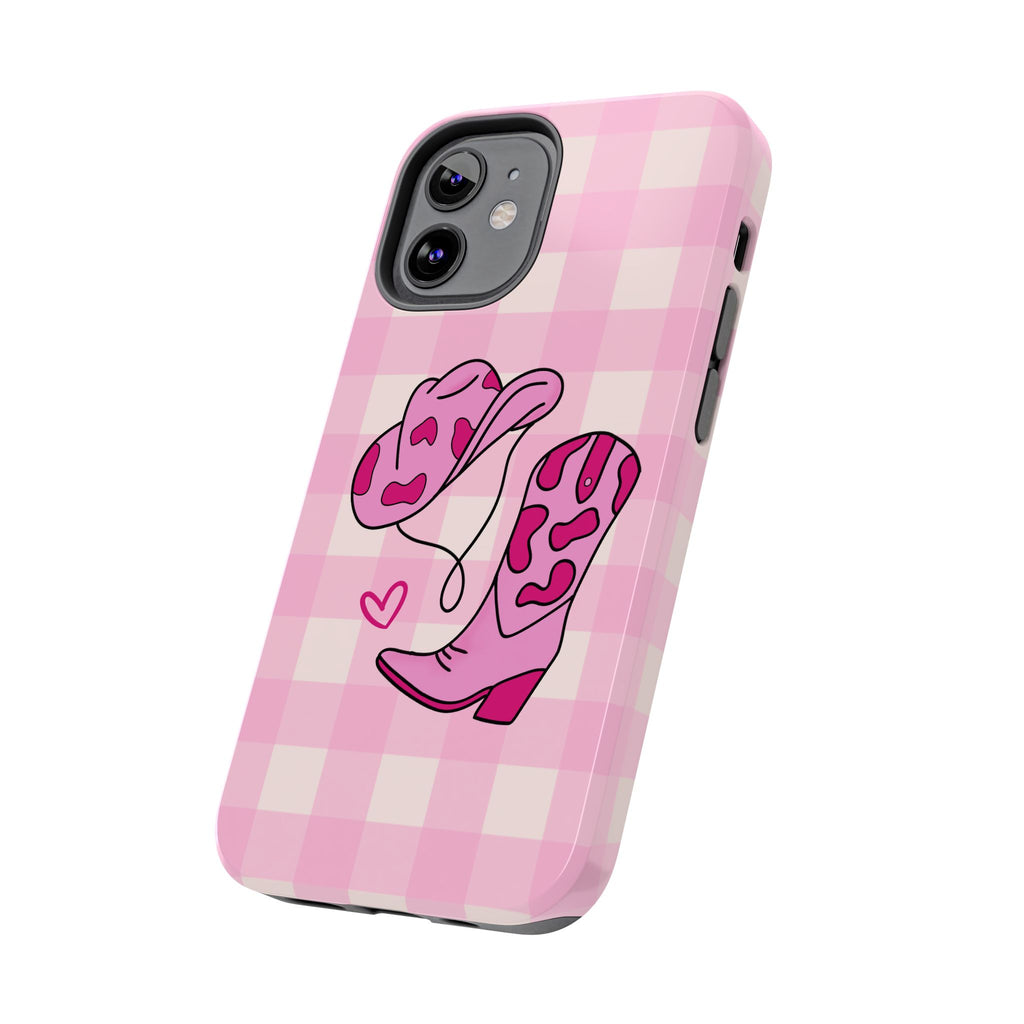 Pink Cowgirl Boots Phone Case
