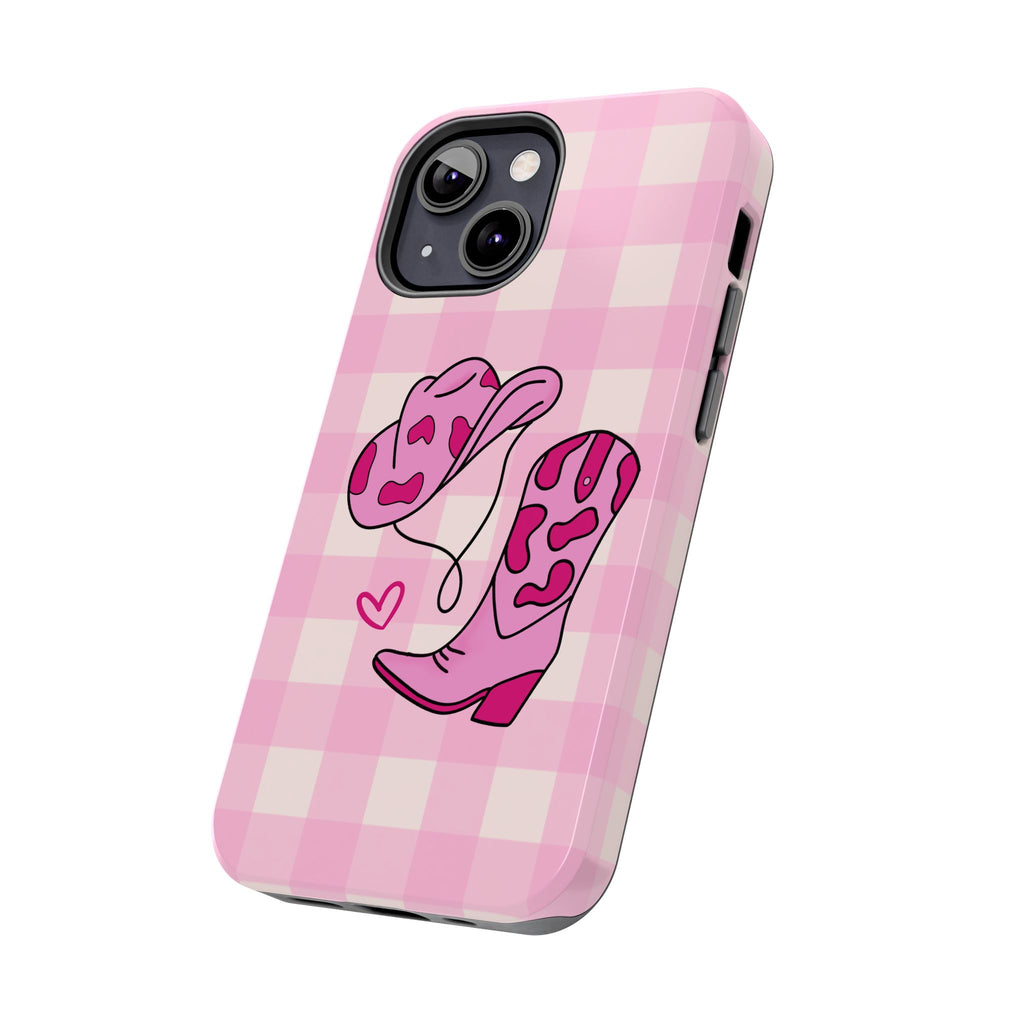 Pink Cowgirl Boots Phone Case