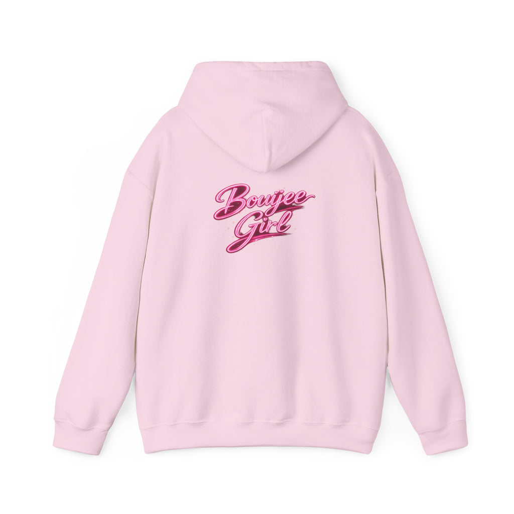Bouijee Girl Pink Script Hoodie