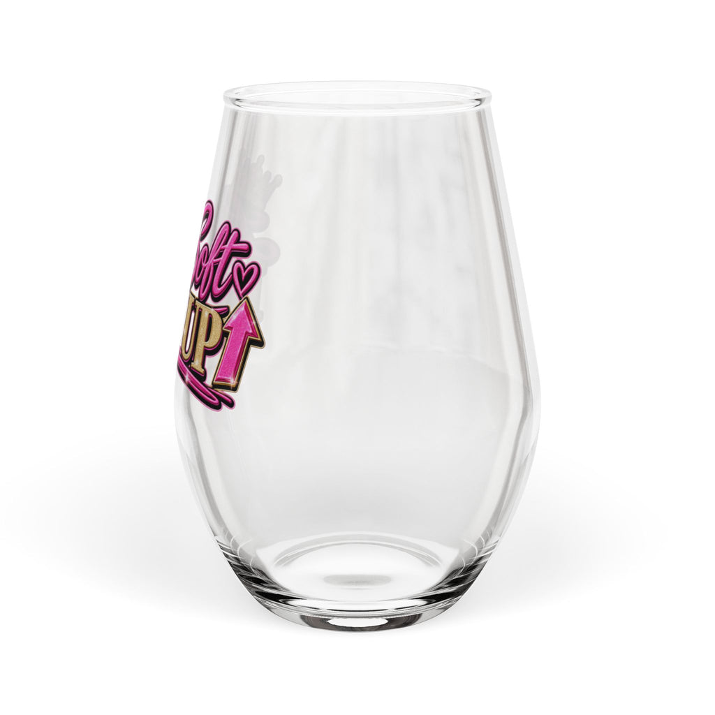 Live Soft Boss Up! Stemless Wine Glass