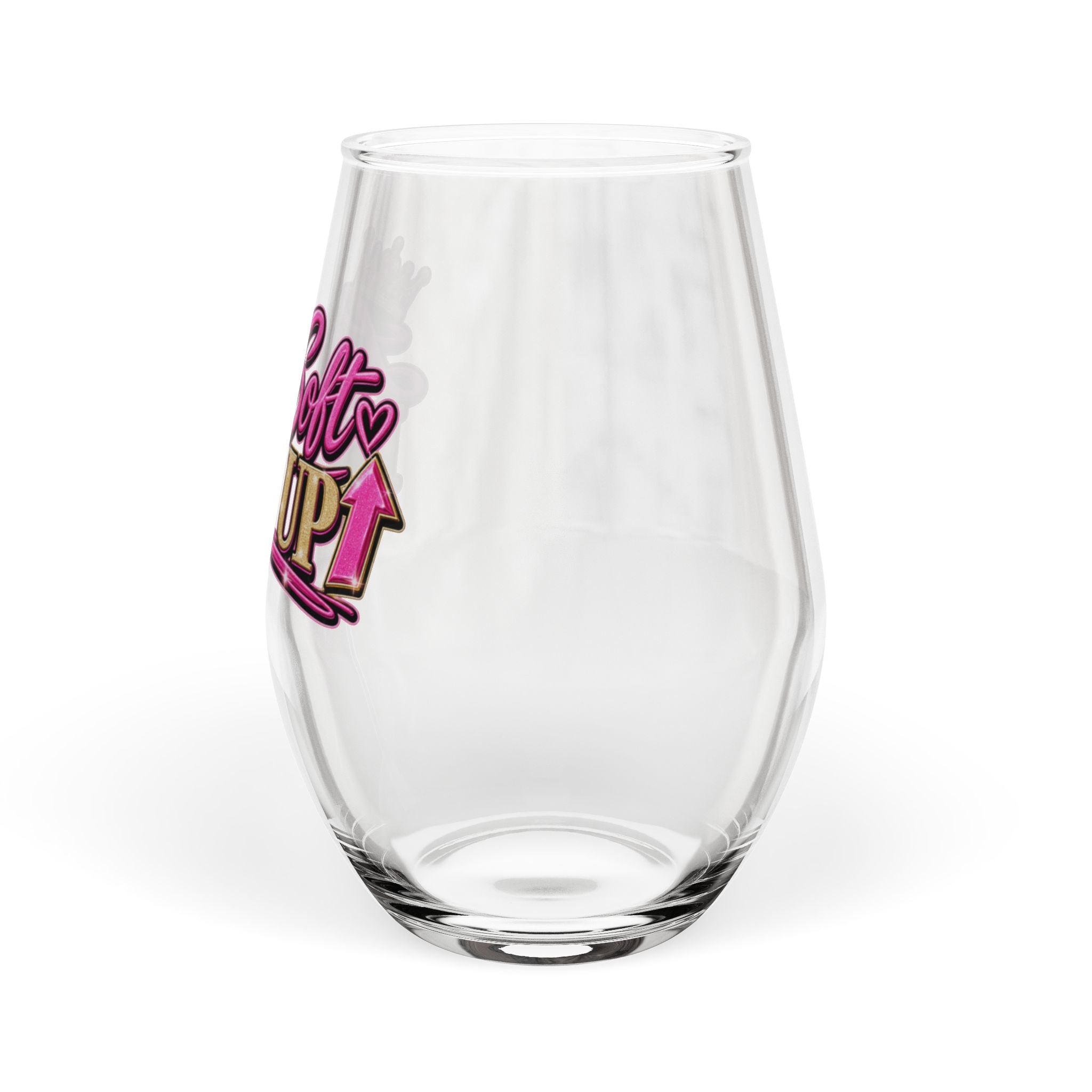 Live Soft Boss Up! Stemless Wine Glass