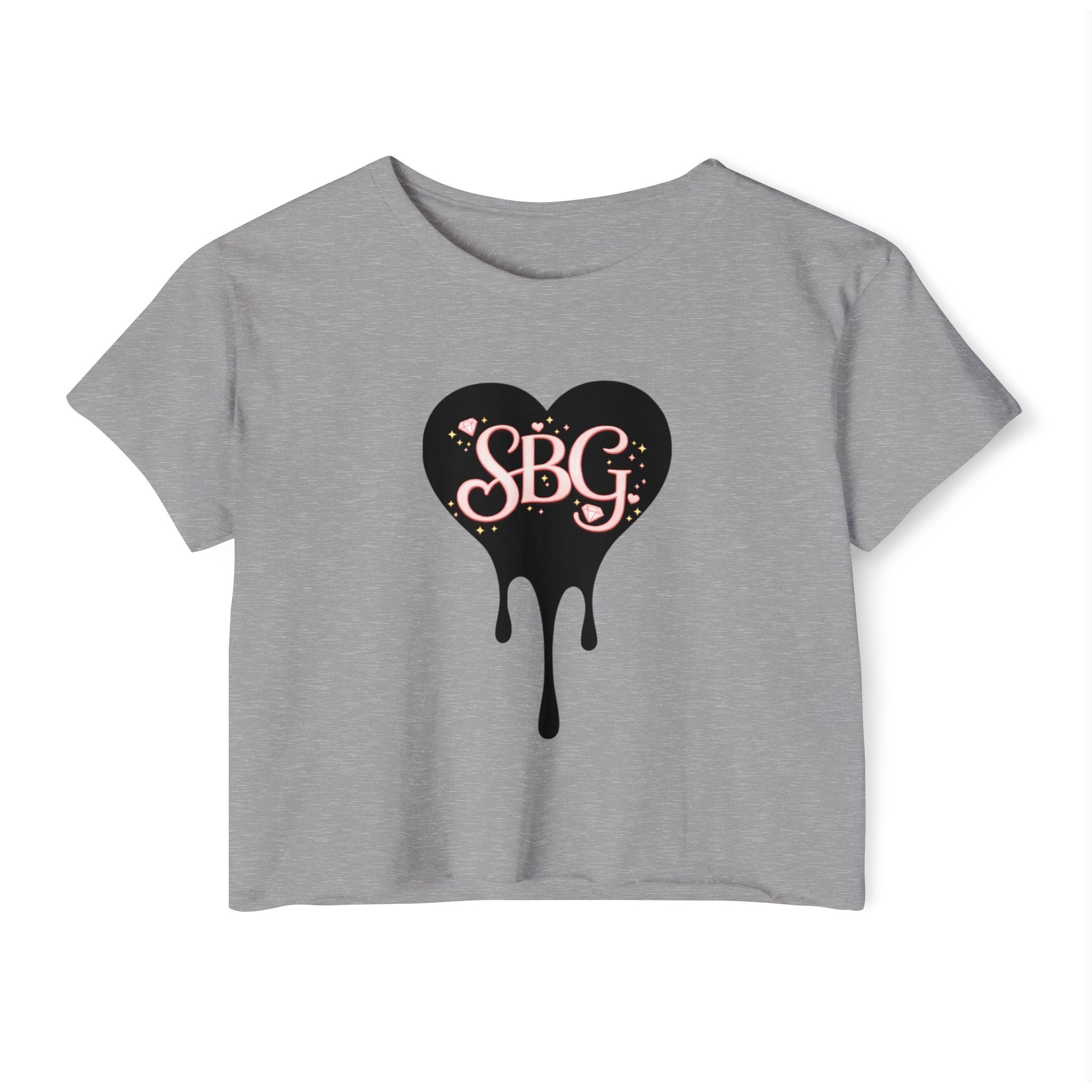 SBG Drip Heart Crop Top