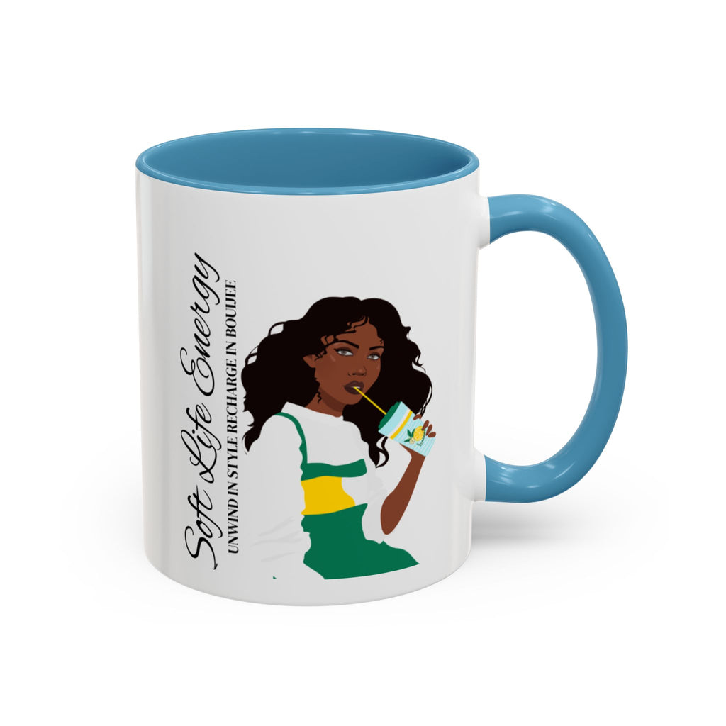 Soft Life Energy Unwind in Style Rich in Bouijee Mug