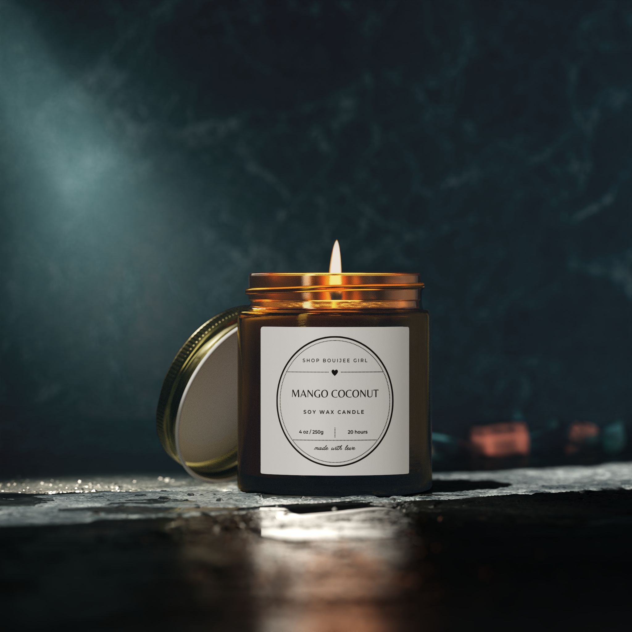 Mango Coconut Soy Candle — Coconut Apricot Scented Jar (4 oz & 9 oz)