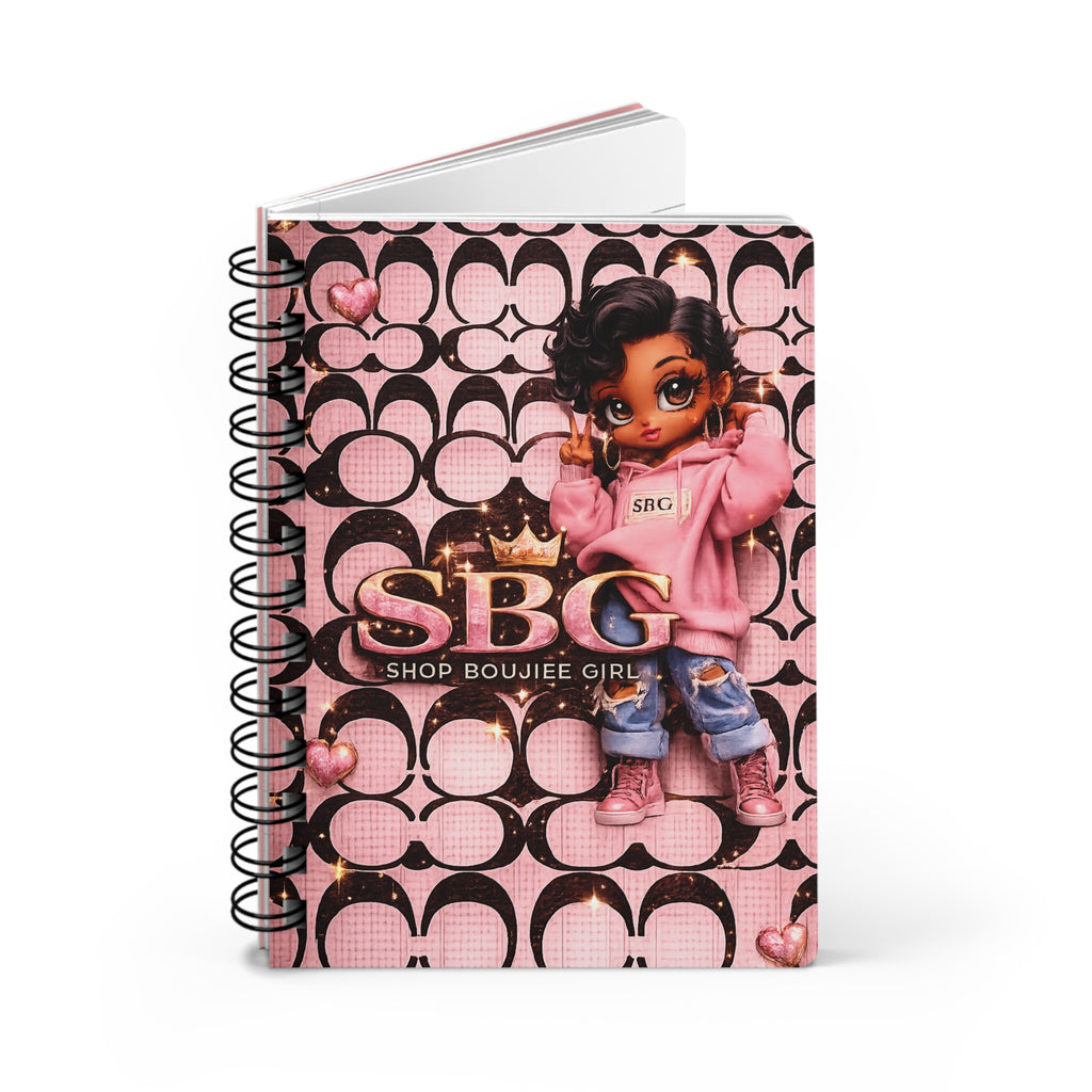 SBG Shop Bouijee Girl Pink Cute Girl Spiral Notebook