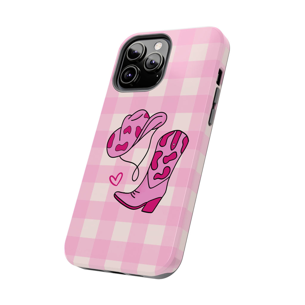 Pink Cowgirl Boots Phone Case