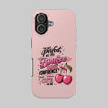 Bouijee Girl Tough Junk Phone Case — Pink Cherry Confidence