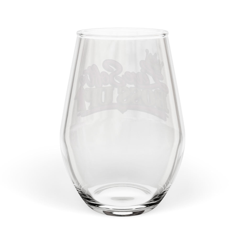 Live Soft Boss Up! Stemless Wine Glass