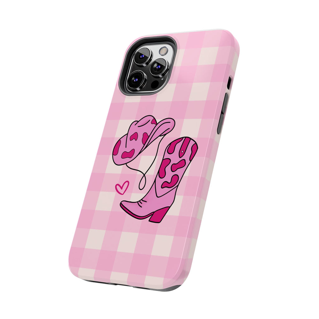 Pink Cowgirl Boots Phone Case
