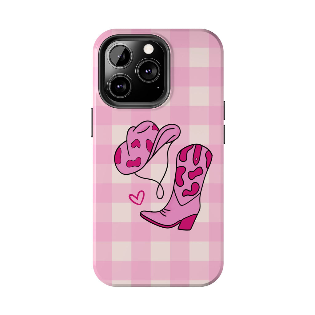 Pink Cowgirl Boots Phone Case