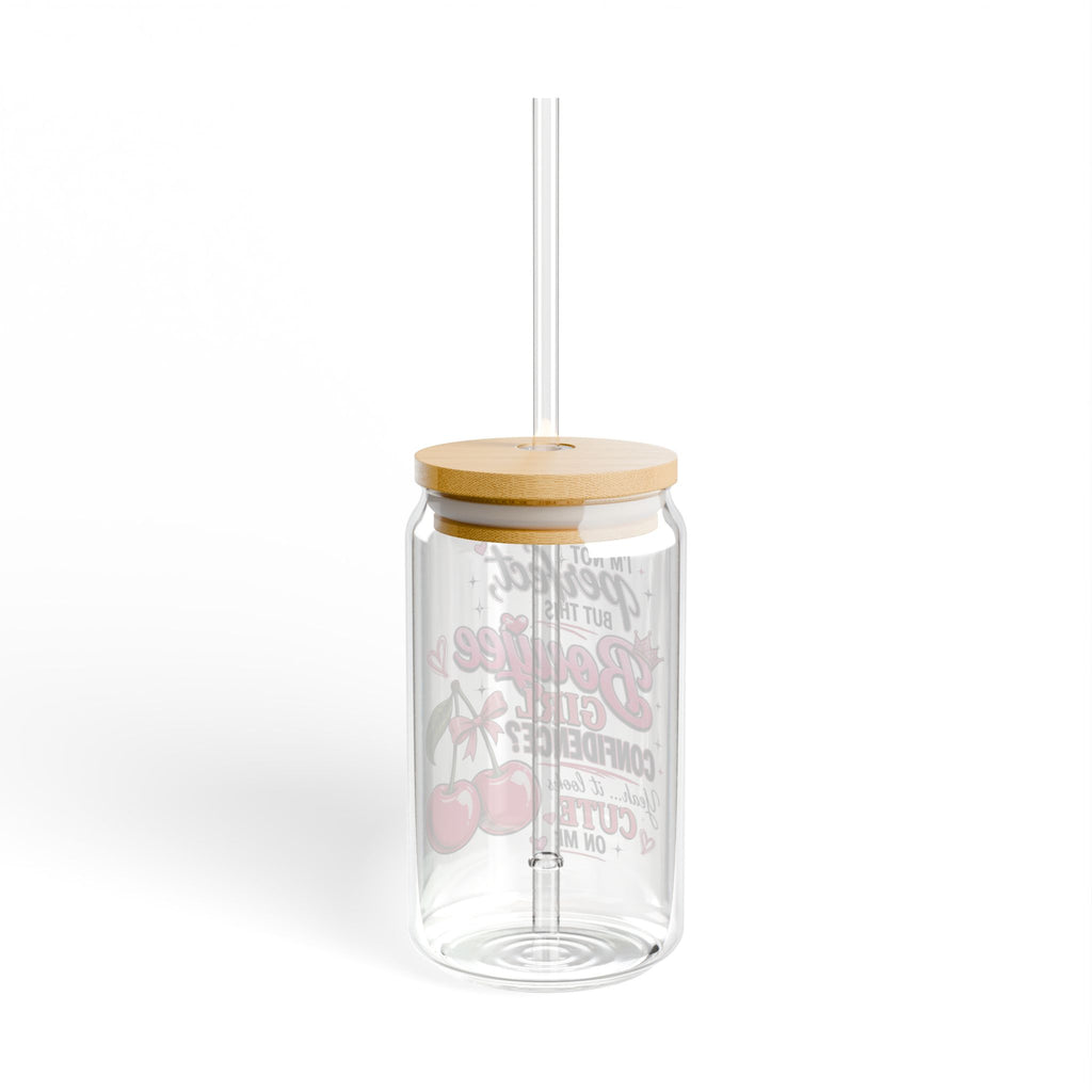 Bouijee Girl Confidence Sipper Glass — 16oz
