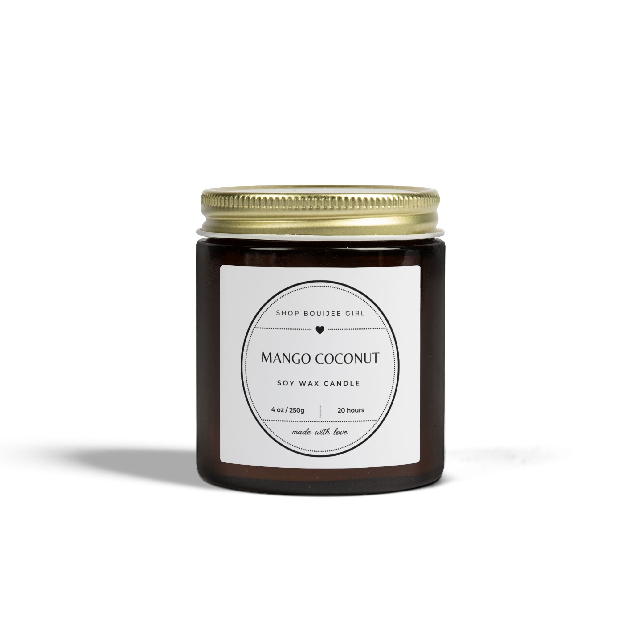 Mango Coconut Soy Candle — Coconut Apricot Scented Jar (4 oz & 9 oz)