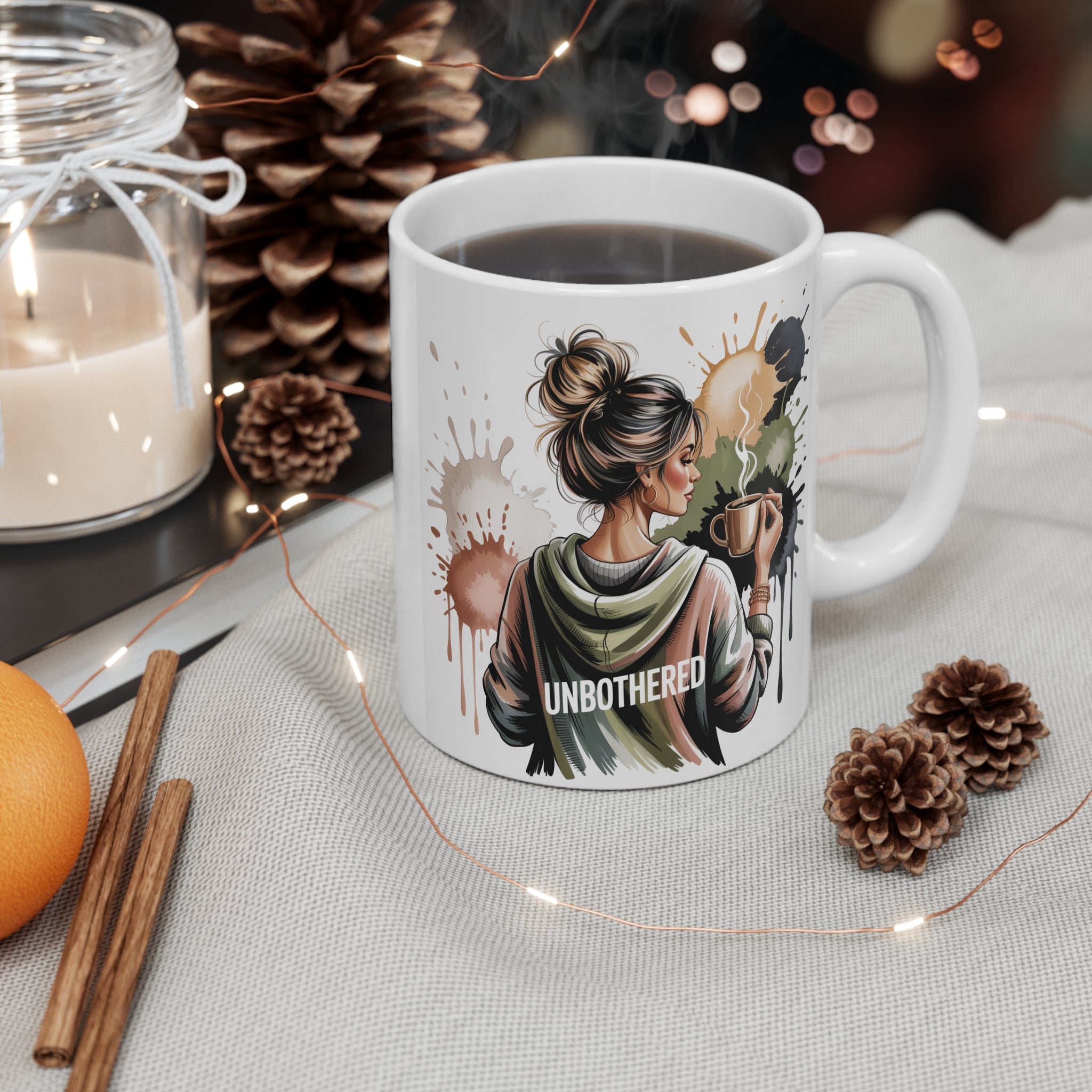Unbothered Color Splash 11 oz Coffee Mug
